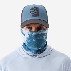 Komin wędkarski Caperlan 500 Anty-UV. Niebieskie szaliki męskie CAPERLAN, bez wzorów, z materiału, wakacyjne. Za 34.99 zł.