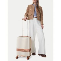 Walizka kabinowa Beverly Hills Polo Club. Brązowe walizki męskie Beverly Hills Polo Club, bez wzorów. Za 299.99 zł.