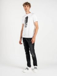 Les Hommes T-shirt | LLT205 721P | Round Neck T-Shirt | Mężczyzna | Biały. Białe t-shirty męskie Les Hommes, m, bez wzorów, z bawełny, bez kołnierzyka, bez ramiączek. W wyprzedaży za 249.00 zł.