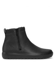 ECCO Sztyblety Soft 7 Tred 45031401001 Czarny. Czarne sztyblety męskie ecco, ze skóry, bez obcasa, bez zapięcia. Za 659.99 zł.