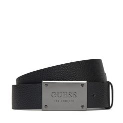 Pasek Męski Guess. Czarne paski męskie Guess, z aplikacjami. Za 149.99 zł.