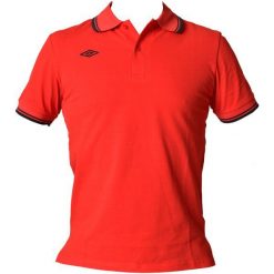 Umbro Koszulka Polo True Red/Dress Blue S. Brązowe koszulki polo męskie Umbro, m, z bawełny, sportowe, polo. W wyprzedaży za 39.00 zł.