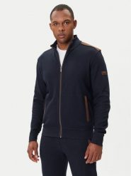 Bugatti Bluza 8700-85050D Granatowy Regular Fit. Niebieskie bluzy rozpinane męskie Bugatti, m, bez wzorów, z bawełny, bez ramiączek, bez kaptura. Za 599.99 zł.