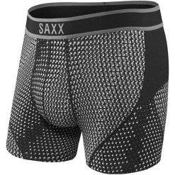 SAXX Bokser męski Kinetic Boxer Grey Wieżowiec (rozmiar L). Szare bielizna termoaktywna męska Saxx, l, bez wzorów, bez ramiączek, outdoorowe. W wyprzedaży za 115.00 zł.
