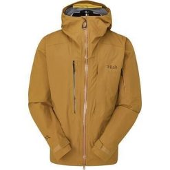 Kurtka z membraną męska Rab Khroma Kinetic Jacket. Brązowe kurtki męskie RAB, m, bez wzorów, bez ramiączek, bez kaptura. Za 1,311.99 zł.