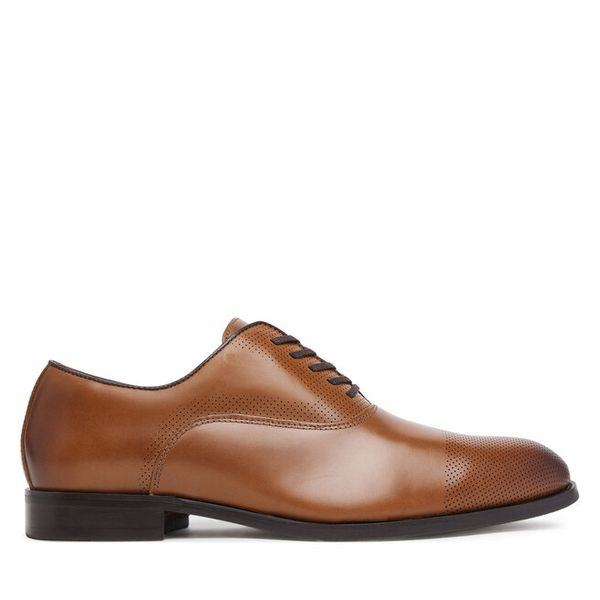 Półbuty Aldo. Brązowe eleganckie półbuty męskie Aldo, wizytowe, bez obcasa, bez zapięcia. Za 349.99 zł.