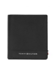 Tommy Hilfiger Portfel Th Foundation Trifold AM0AM13510 Czarny. Czarne portfele męskie Tommy Hilfiger, bez wzorów, ze skóry. Za 269.99 zł.
