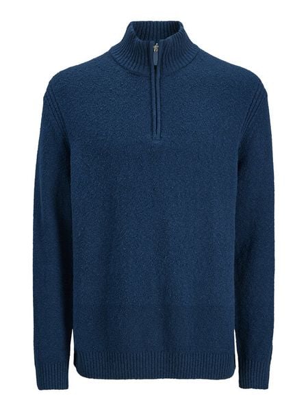 Jack & Jones Sweter Point 12287316 Niebieski Relaxed Fit. Niebieskie kardigany męskie Jack & Jones, l, bez wzorów, z bawełny, bez ramiączek. Za 219.99 zł.