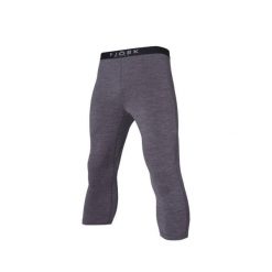 Męskie legginsy termoaktywne 3/4 ze 100% wełny merynosów - Finn 210. Szare bielizna termoaktywna męska FJORK MERINO, m, bez wzorów, z wełny, narciarskie. Za 479.00 zł.