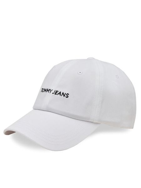 Tommy Hilfiger Czapka z daszkiem Linear Logo AM0AM12024 Biały. Białe czapki męskie Tommy Hilfiger, bez wzorów, z bawełny. Za 79.99 zł.