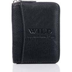 Skórzany portfel męski na zamek Wild things Only GA183 czarny - Czarny. Czarne portfele męskie Wild, bez wzorów, z materiału. Za 69.99 zł.