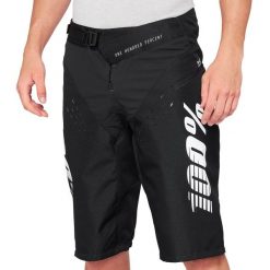 Spodenki rowerowe męskie 100% R-Core. Czarne szorty sportowe męskie 100%, bez wzorów, sportowe. Za 279.99 zł.