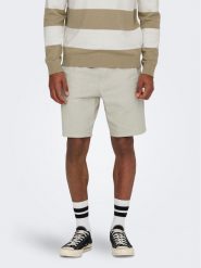 Only & Sons Szorty materiałowe 22024967 Szary Loose Fit. Szare szorty męskie Only & Sons, bez wzorów, z bawełny. Za 159.99 zł.