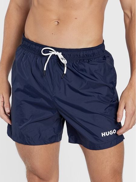 Hugo Szorty kąpielowe Haiti 50469312 Granatowy Regular Fit. Niebieskie kąpielówki męskie Hugo, bez wzorów, z syntetyku. Za 149.99 zł.