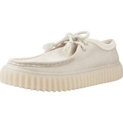 Buty CLARKS TORHILL LO Beżowy. Brązowe buty trekkingowe męskie Clarks, bez wzorów, z tkaniny, bez zapięcia. Za 430.99 zł.