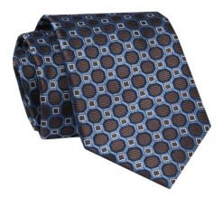 Męski Krawat - ALTIES - Klasyczny - Motyw Geometryczny. Krawaty i muchy męskie Alties, bez wzorów, z tkaniny, eleganckie. Za 49.00 zł.