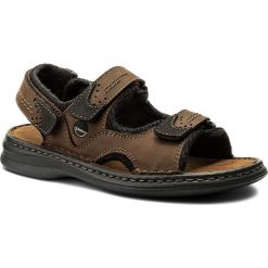 Sandały JOSEF SEIBEL - Franklyn 10236 11 341 Brasil/Schwarz. Brązowe sandały męskie Josef Seibel, z materiału, bez zapięcia. W wyprzedaży za 179.00 zł.