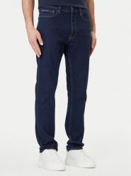 Calvin Klein Jeansy LV04RF939G Granatowy Slim Fit. Niebieskie jeansy męskie Calvin Klein, bez wzorów, z bawełny. Za 419.99 zł.