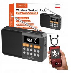 Mini Radio FM Bluetooth Przenośne na Baterie Kuchenne Głośnik Bezprzewodowy. Głośniki przenośne Zenwire. Za 25.06 zł.