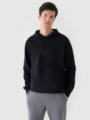 4F Bluza dresowa nierozpinana z kapturem męska - czarna XXL. Czarne bluzy nierozpinane męskie 4f, m, bez wzorów, z bawełny, sportowe, bez ramiączek, z kapturem. W wyprzedaży za 99.99 zł.