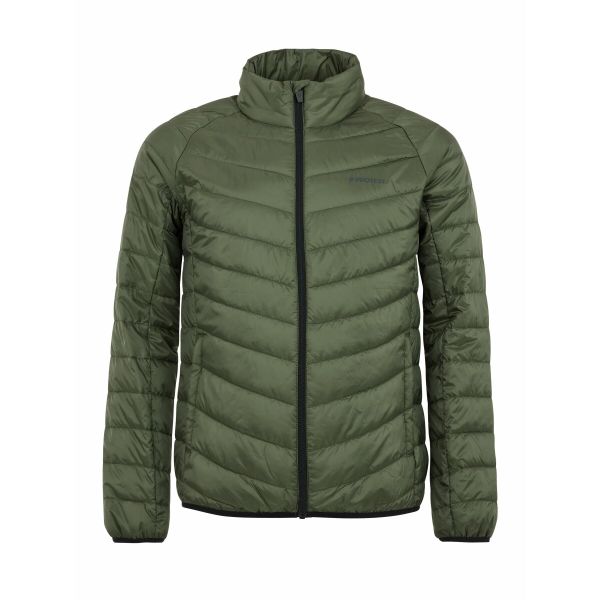 Kurtka puchowa Protest PRTSHAFFER Outdoor. Zielone kurtki męskie Protest, na zimę, bez wzorów, z puchu, bez kaptura, outdoorowe. Za 425.50 zł.