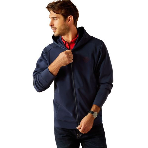 Bluza z kapturem z pełnym zamkiem błyskawicznym Ariat Antez. Niebieskie bluzy z kapturem męskie ARIAT, bez wzorów, z dresówki, z kapturem. Za 481.00 zł.