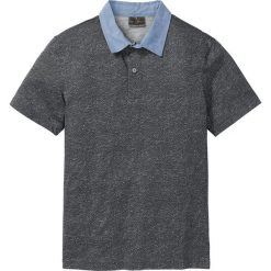Shirt polo Slim fit bonprix antracytowy w kropki. Koszulki polo męskie bonprix. Za 59.99 zł.