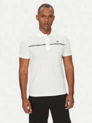Lacoste Polo PH9863 Biały Regular Fit. Białe koszulki polo męskie Lacoste, m, bez wzorów, z bawełny, bez kołnierzyka, bez ramiączek. Za 359.99 zł.