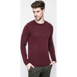 Blend - Sweter. Brązowe swetry męskie Blend, z bawełny, z okrągłym kołnierzem, z krótkim rękawem. W wyprzedaży za 59.90 zł.