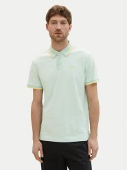 Tom Tailor Polo 1040822 Zielony Regular Fit. Zielone koszulki polo męskie Tom Tailor, l, bez wzorów, z bawełny, bez kołnierzyka, bez ramiączek. Za 89.99 zł.