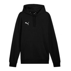 Męska Bluza Z Kapturem Team Goal Casual. Czarne bluzy nierozpinane męskie Puma, m, bez wzorów, casualowe, bez ramiączek, z kapturem. Za 256.99 zł.