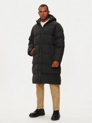 Tommy Hilfiger Płaszcz zimowy MW0MW37368 Czarny Regular Fit. Czarne płaszcze męskie Tommy Hilfiger, na zimę, m, bez wzorów, z syntetyku, bez kaptura. Za 1,259.00 zł.