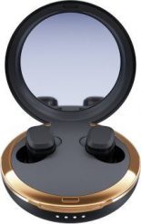 Słuchawki Tura Scandinavia AB Happy Plugs Adore - bezprzewodowe słuchawki douszne z lusterkiem w etui (black). Czarne słuchawki bluetooth Tura Scandinavia AB. Za 169.00 zł.