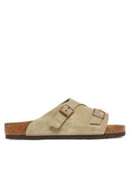 Birkenstock Klapki Zürich 50461 Brązowy. Brązowe klapki i japonki męskie Birkenstock, bez wzorów, ze skóry. Za 399.99 zł.