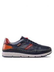 Pikolinos Półbuty M4U-6046C1 Niebieski. Niebieskie codzienne półbuty męskie Pikolinos, bez wzorów, ze skóry, bez obcasa, bez zapięcia. Za 439.99 zł.