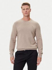 Gant Sweter 8030261 Beżowy Regular Fit. Brązowe kardigany męskie Gant, m, bez wzorów, z bawełny, bez ramiączek. Za 549.99 zł.