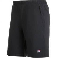 Spodnie treningowe męskie Fila Santana. Czarne spodnie na co dzień męskie Fila, bez wzorów, z dresówki, casualowe, krótkie. Za 268.00 zł.