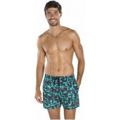 Speedo Kąpielówki Vintage Printed 14 Watershorts Oxid Grey/Jade M. Kąpielówki męskie marki SPEEDO. W wyprzedaży za 109.00 zł.