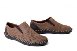 RIEKER B2460-25 brown, półbuty męskie. Brązowe eleganckie półbuty męskie Rieker, bez obcasa, bez zapięcia. Za 359.90 zł.