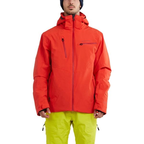 Kurtka narciarska męska Telluride Jacket. Czerwone kurtki narciarskie i snowboardowe męskie Fundango, na zimę, m, bez wzorów, z dresówki, bez kaptura, narciarskie. W wyprzedaży za 599.00 zł.