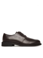 Calvin Klein Półbuty HM0HM01824 Brązowy. Brązowe eleganckie półbuty męskie Calvin Klein, ze skóry, wizytowe, bez obcasa, bez zapięcia. Za 899.99 zł.
