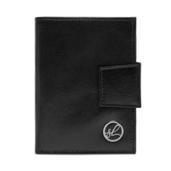 Portfel Semi Line. Czarne portfele męskie Semi-line, bez wzorów. Za 89.99 zł.