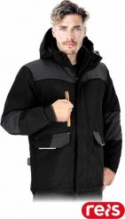 Kurtka męska Reis HOWALD - Męska kurtka ochronna ocieplana tkanina 100% poliester powlekany membraną TPU 142 g/m2 7 kieszeni pikowana podszewka zapina. Brązowe kurtki męskie Reis, m, bez wzorów, z poliesteru, bez ramiączek, bez kaptura. Za 166.21 zł.