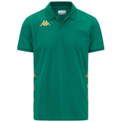Polo Kappa Gastio. Zielone koszulki polo męskie Kappa, bez wzorów, sportowe, bez kołnierzyka, bez ramiączek. Za 207.50 zł.