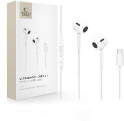 Słuchawki douszne Tech-Protect Ultraboost USB-C Earphone Core G2 White. Białe słuchawki douszne TECH-PROTECT. Za 41.25 zł.