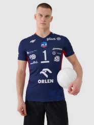 4F Koszulka meczowa replika wyjazdowa z sezonu 2024/25 męska 4F x Zaksa Kędzierzyn Koźle - Kurek - multikolor XS. T-shirty sportowe męskie 4f, m, bez wzorów, z dzianiny, klasyczne, bez ramiączek. Za 219.99 zł.