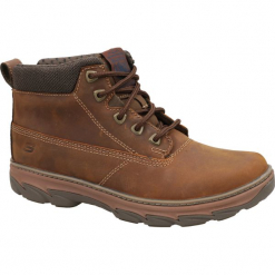 Skechers Resment 64837-CDB. Brązowe buty trekkingowe męskie Skechers, na zimę, z materiału. W wyprzedaży za 249.99 zł.