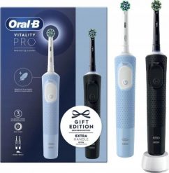 Szczoteczka Braun Vitality Pro D103 Duo Black/Blue. Czarne szczoteczki elektryczne BRAUN. Za 236.25 zł.
