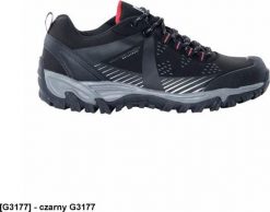 Ardon ARDONFORCE - bardzo lekkie półbuty, wzmocniony nosek i zapiętek, materiał softshell, membrana wodoodporna, nadruki odblaskowe - czarny G3177 40. Czarne eleganckie półbuty męskie Ardon, z materiału, bez obcasa, bez zapięcia. Za 184.19 zł.