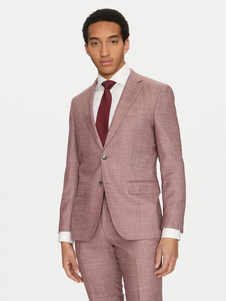 BOSS Marynarka H-Hutson-251 50539804 Różowy Regular Fit. Czerwone marynarki męskie Boss, m, bez wzorów, z wełny. Za 1,429.00 zł.